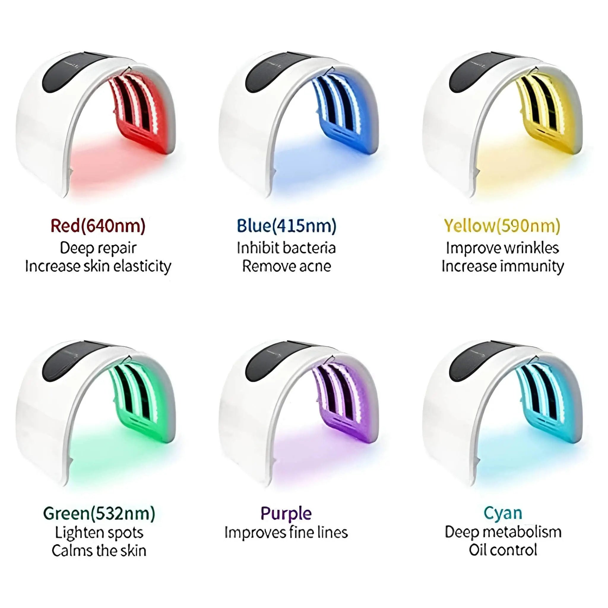 7-Color PDT Photon LED Therapy Mask with Red Light Therapy