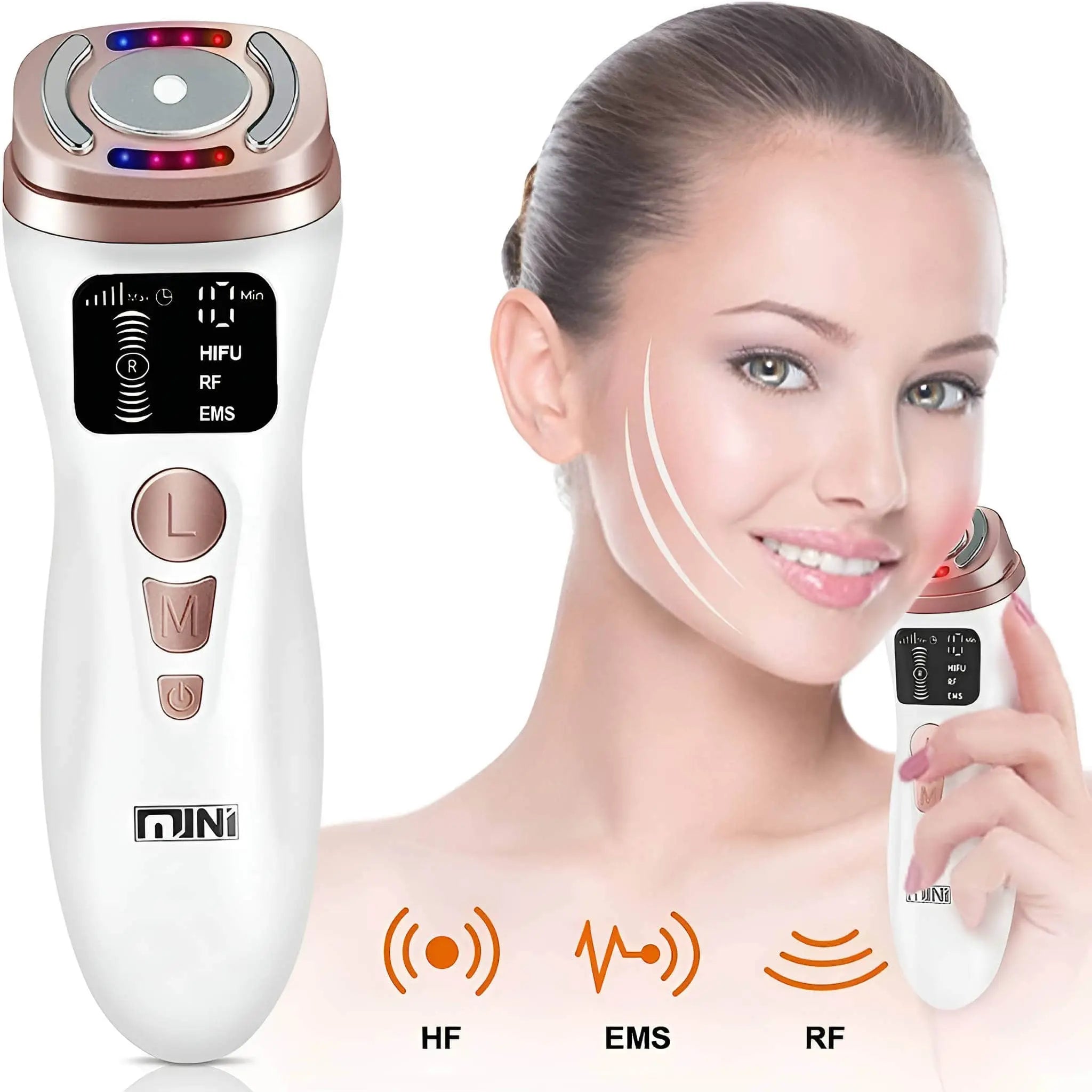 HiFU RF Ultrasonic Facial Machine High-Frequency Wand