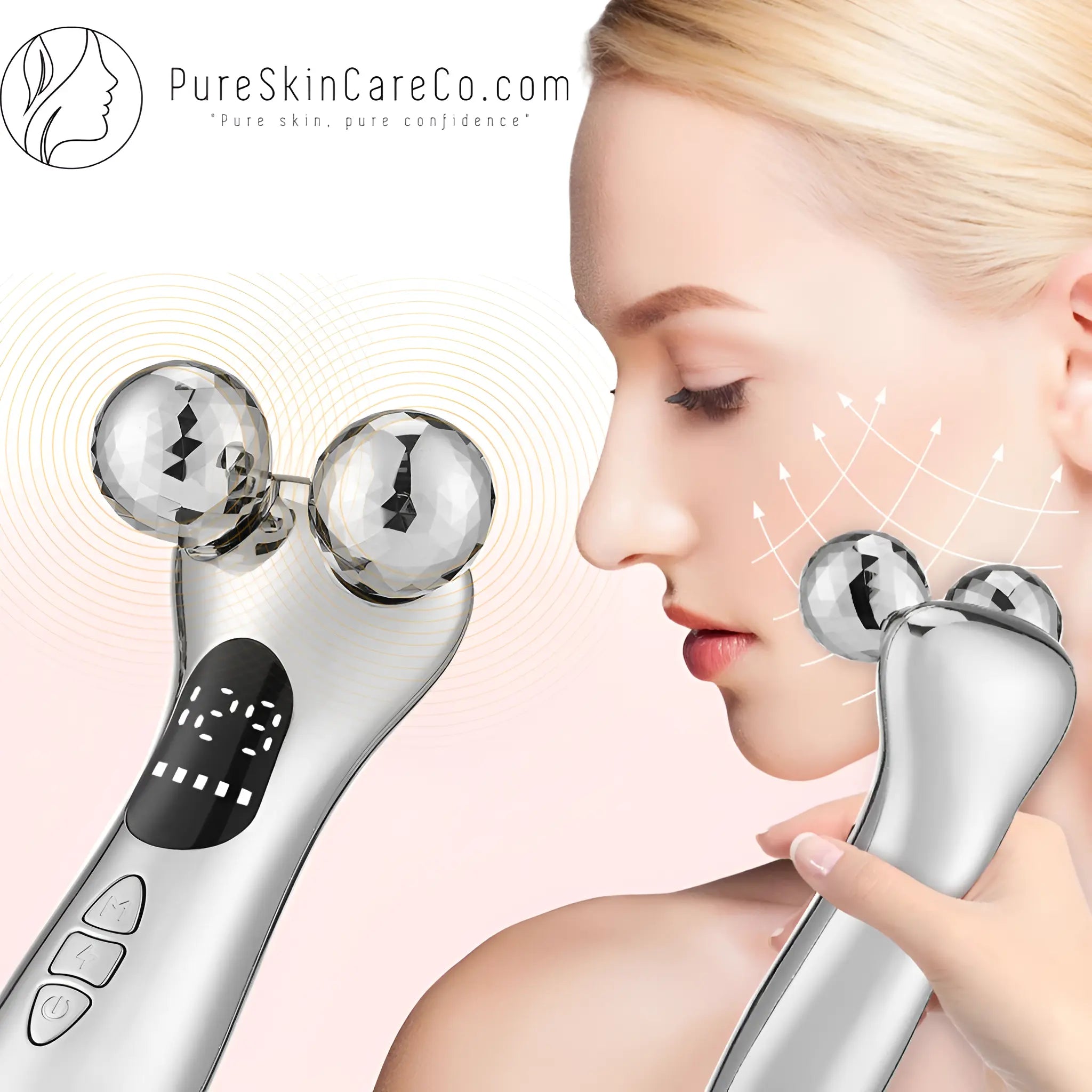 Microcurrent Facial Device Roller for Wrinkles