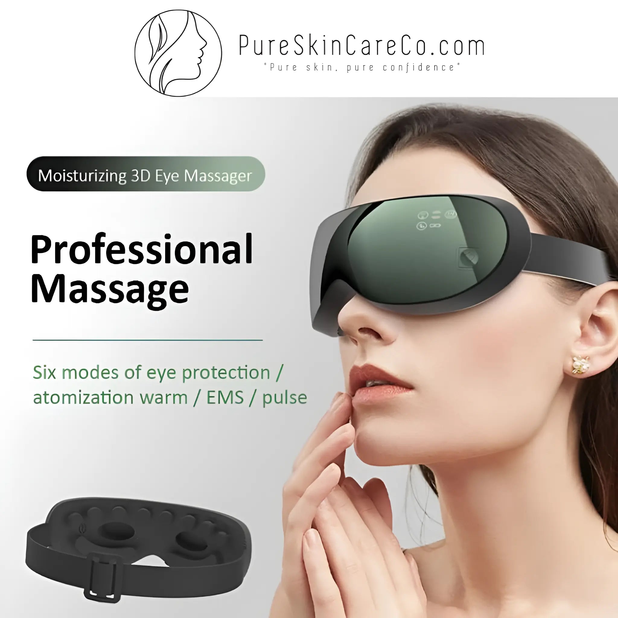 Electric Vibration Eye Massager Pulse Steam Eyeglasses