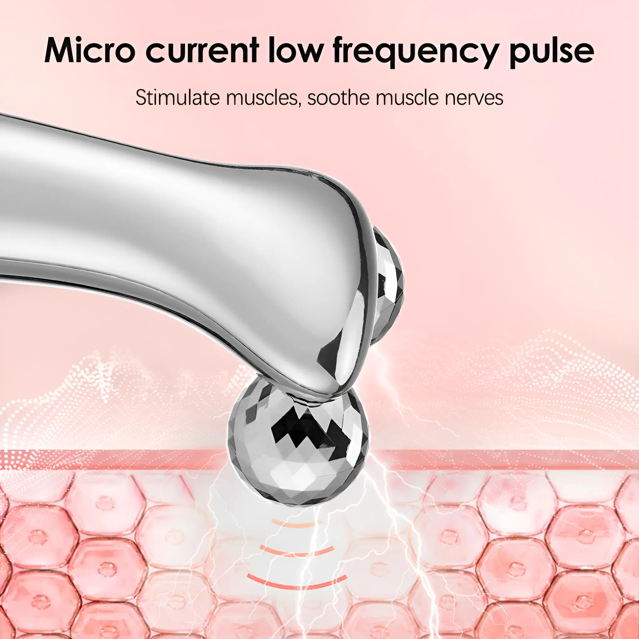 Microcurrent Facial Device Roller for Wrinkles