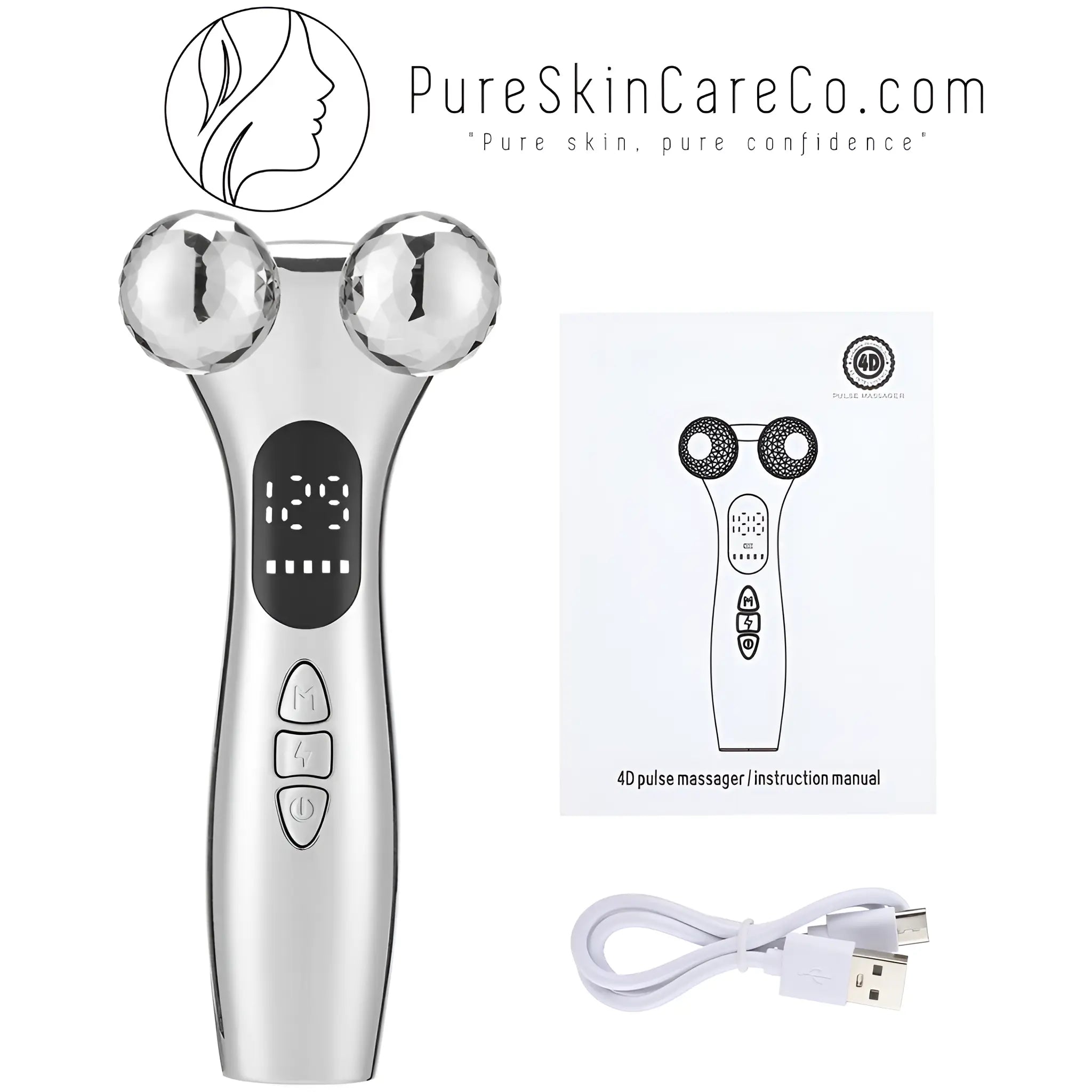 Microcurrent Facial Device Roller for Wrinkles