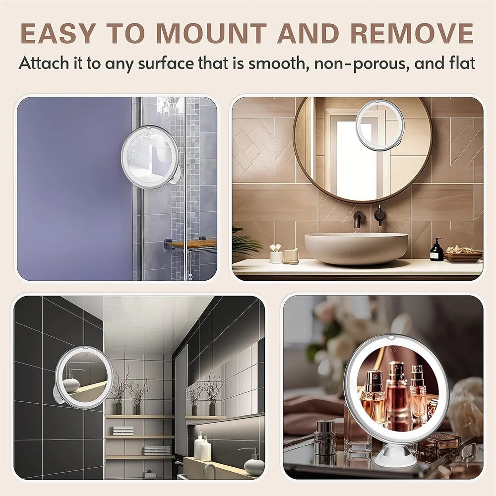 Magnifying Lighted Makeup Mirror