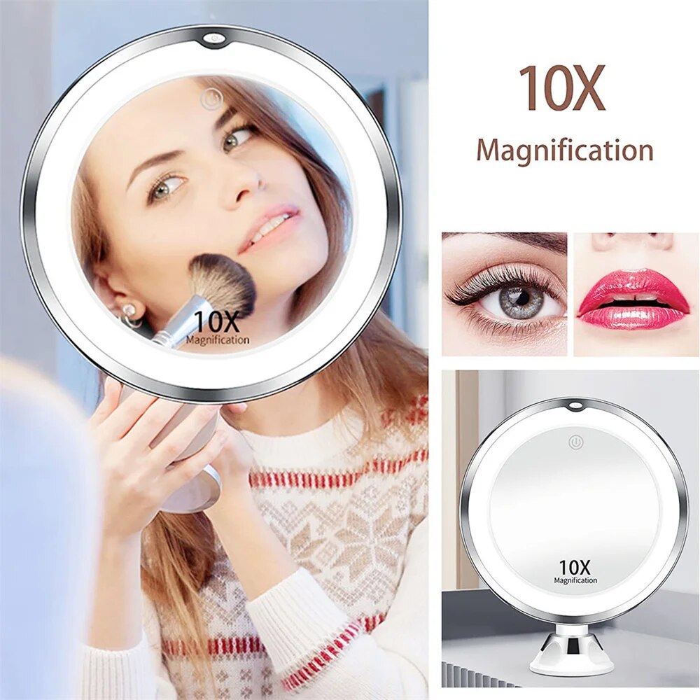 Magnifying Lighted Makeup Mirror