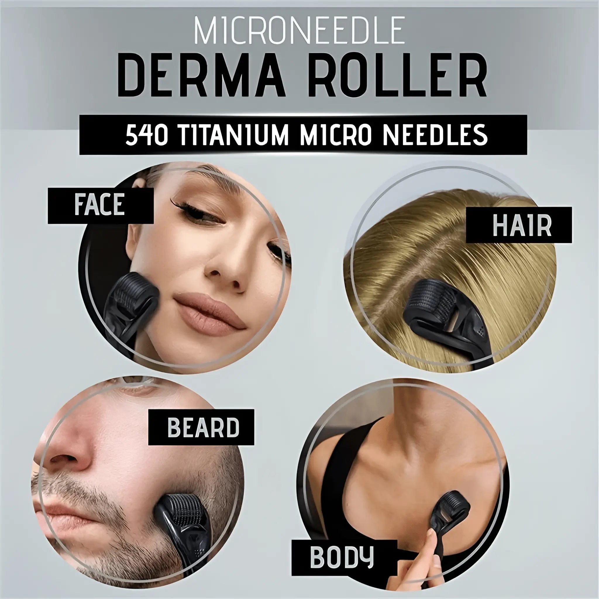 Skincare Derma Roller for Face & Scalp Promotes Collagen Production