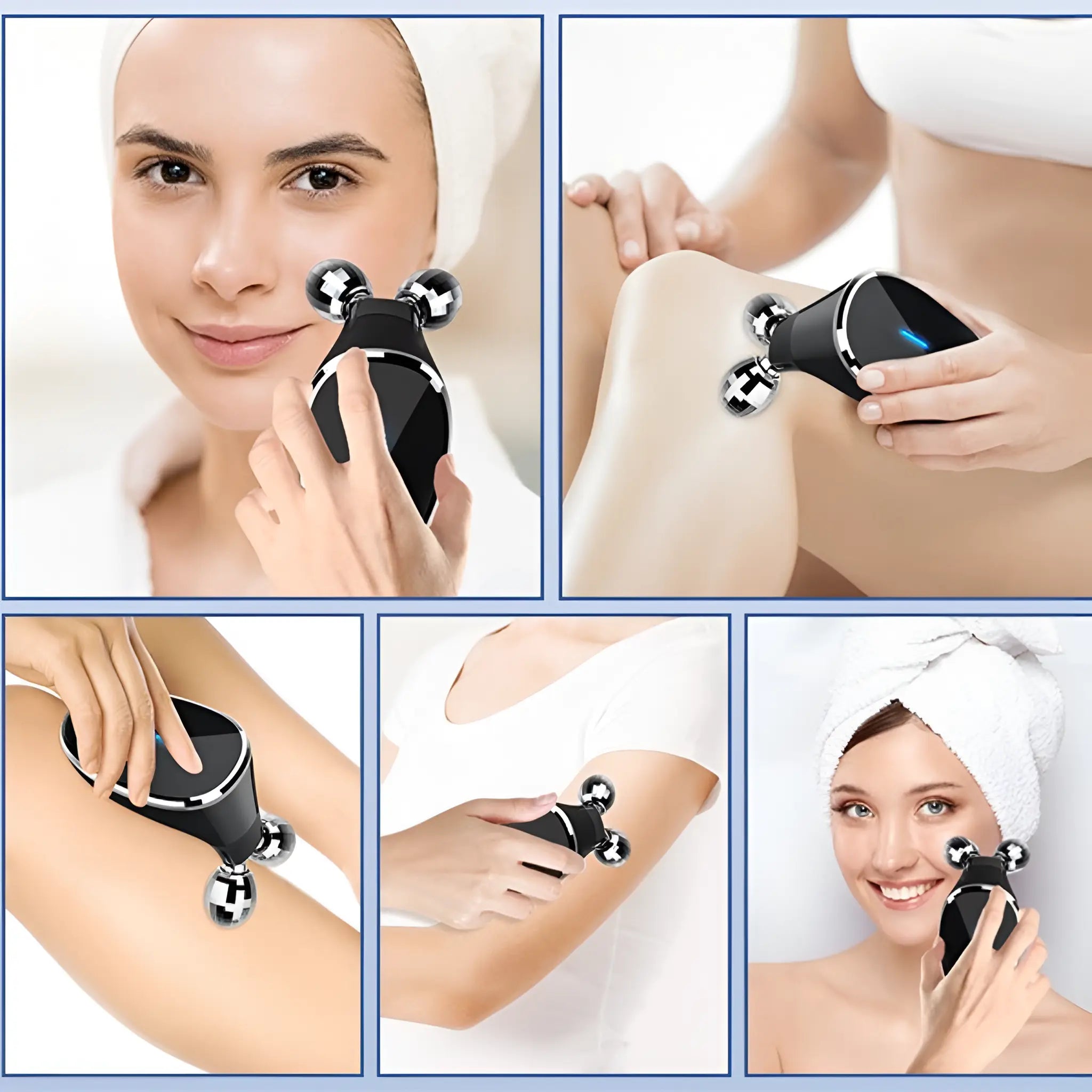 Microcurrent Face Massager Roller - Skin Tightening & Rejuvenation Tool
