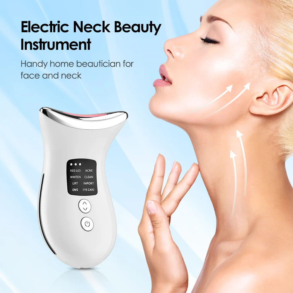Face Care Neck Lifting and Tighten 7 Colors LED Massager