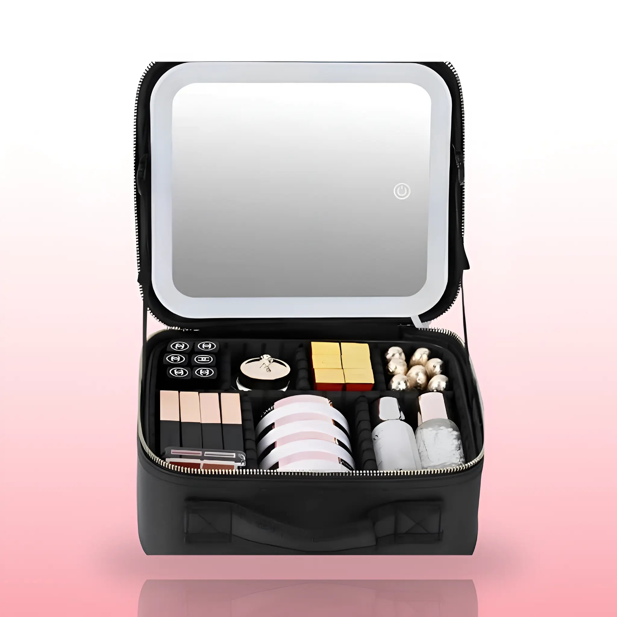 Makeup Travel Bag with Lighted Mirror