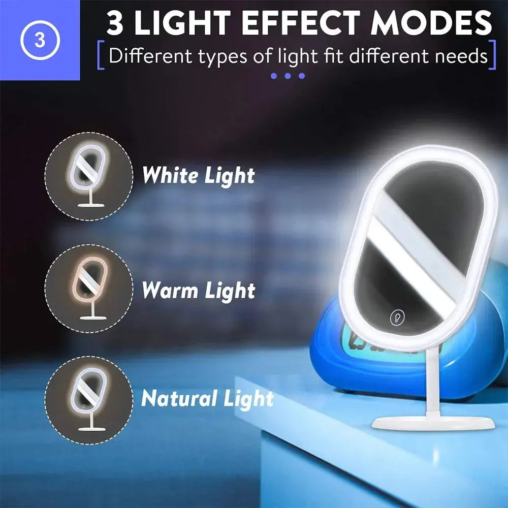 Magnifying Makeup Mirror USB Rechargeable 180-Degree Rotation