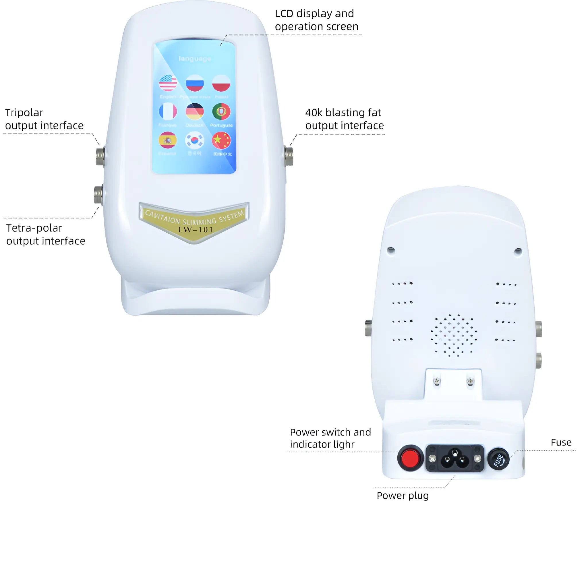 Ultrasonic Cavitation Machine for Body Sculpting and Fat Loss