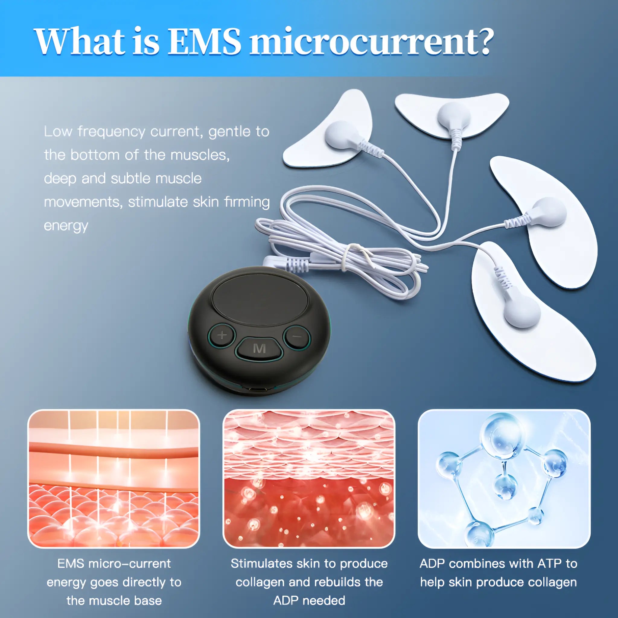 Ems Facial Massager Microcurrent Muscle Stimulator