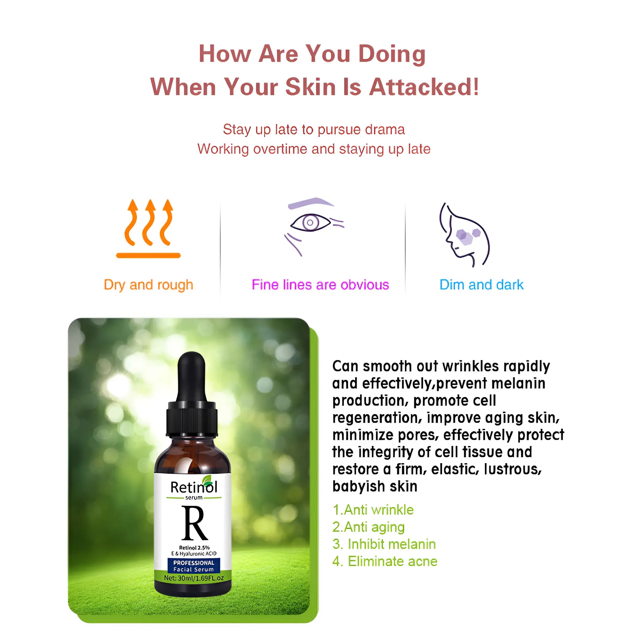 SkinCare Set for Anti Aging & Wrinkles