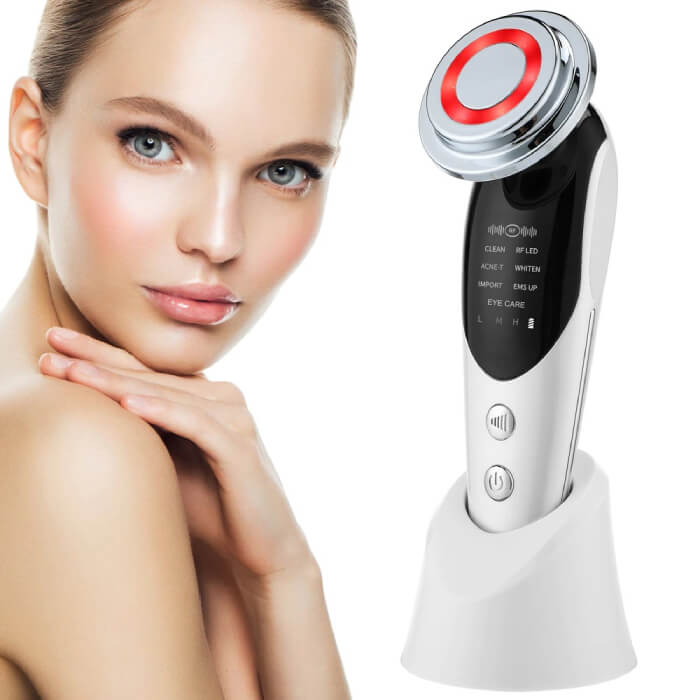 RF Microcurrent Face Lift Device, Red Light Therapy, Helps Reduce The Signs Of Aging