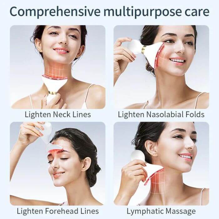 Radiant Skin with Ease Face & Neck LED Therapy, Double Chin Remover