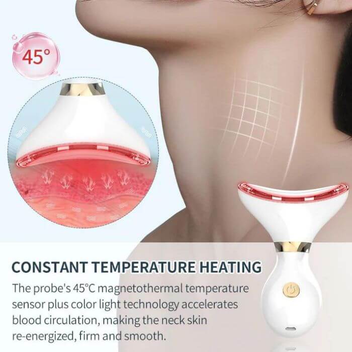 Face and Neck LED Massager Double Chin Remover