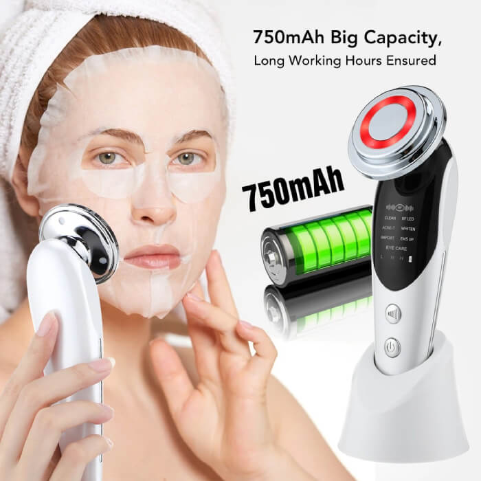 7-in 1 RF Microcurrent Face Lift Device Facial S, with Red Light Therapy