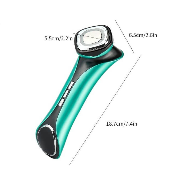 Vibrating Facial Massager With Red Light Therapy