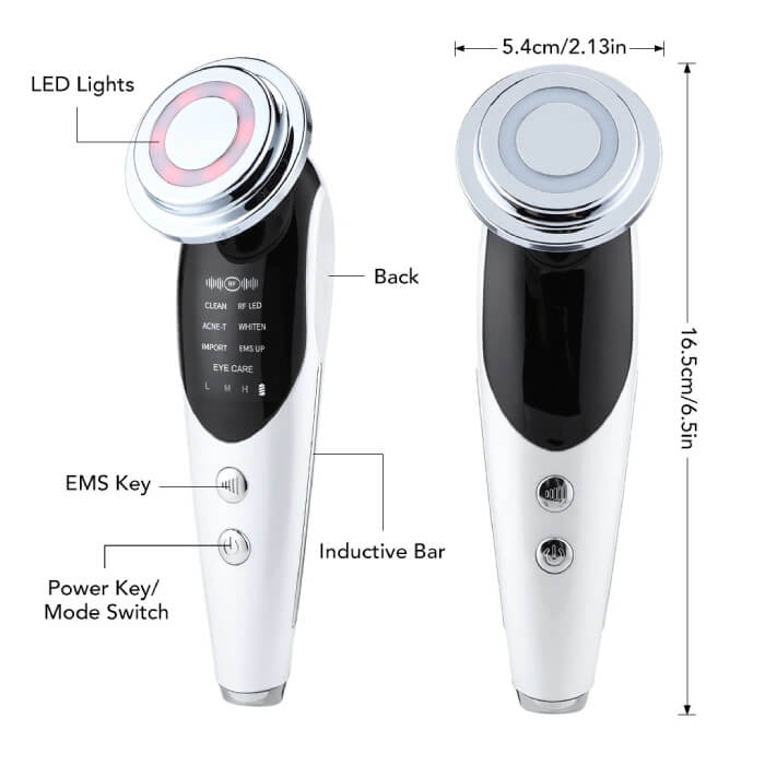RF Microcurrent Face Lift Device, Red Light Therapy, Helps Reduce The Signs Of Aging